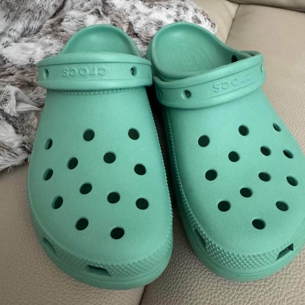 CROCS Green and Blue Mules Lightweight Comfort